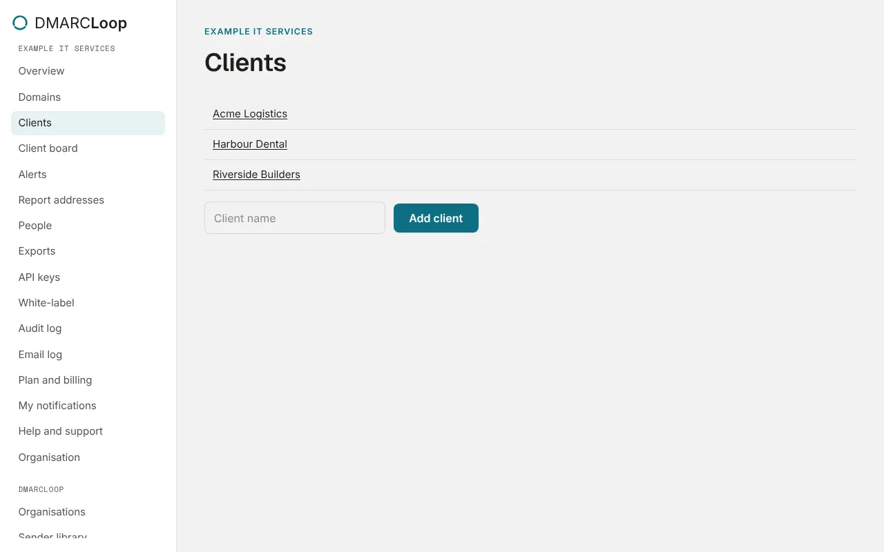 Clients: the MSP’s client organisations